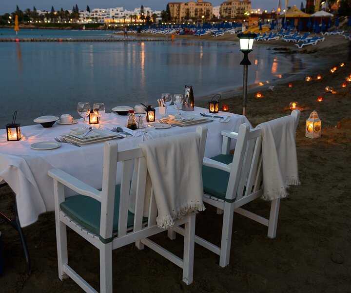 _DSC0003 All set for an exclusive dinner for two on the beach, arranged by Capo Bay Hotel .