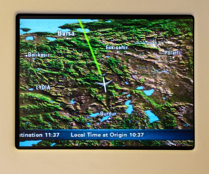 _DSC0002 Flight route information, flying over Eastern Europe on the way to Cyprus.