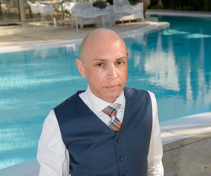 _DSC0049 Markos by the pool at Alasia hotel in Limassol.