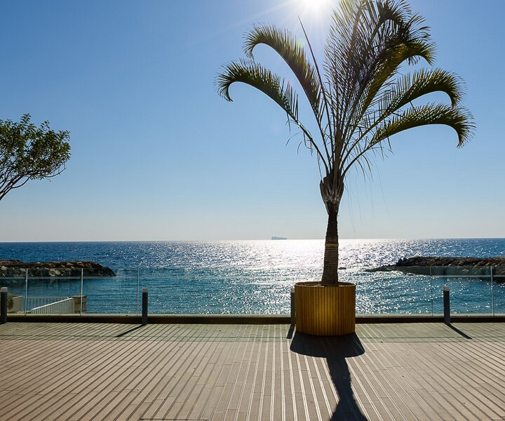 _DSC0005 By the sea at the Royal Apollonia hotel in Limassol.