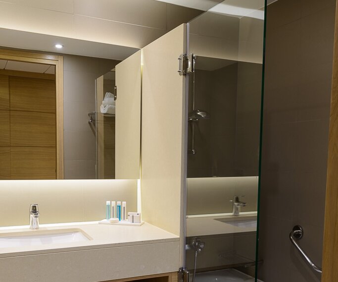 _DSC0064 Bathroom at the Royal Apollonia hotel.