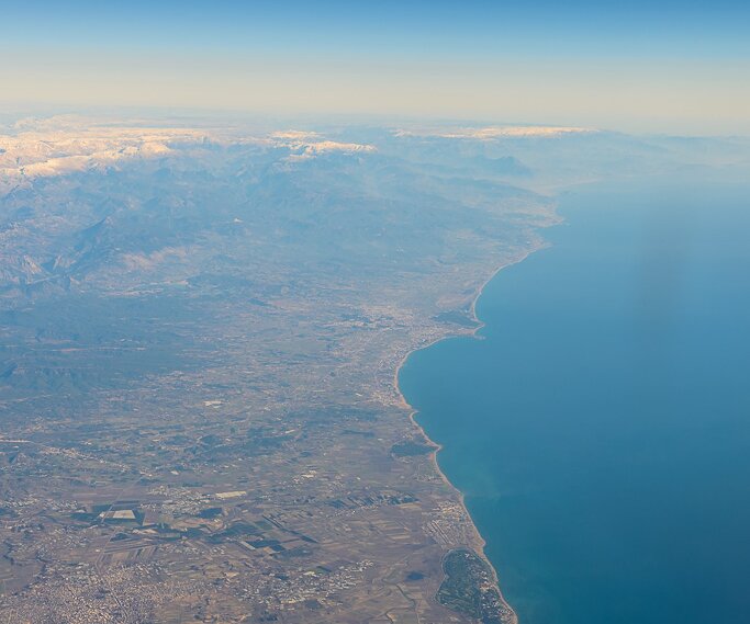 _DSC0012 Flying to Cyprus, above the southern coast of Turkey.