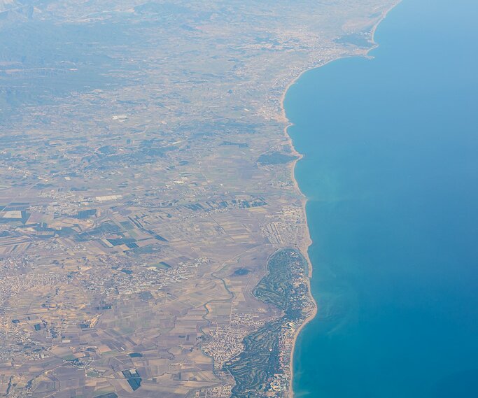 _DSC0014 Flying to Cyprus, above the southern coast of Turkey.