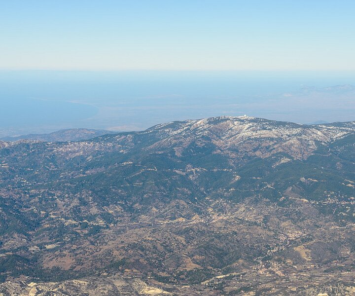 _DSC0026 Flying past the Troodos mountains on the way to Larnaca airport.