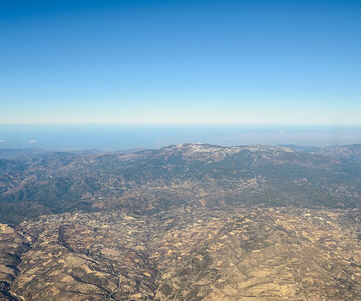 _DSC0028 Flying past the Troodos mountains on the way to Larnaca airport.