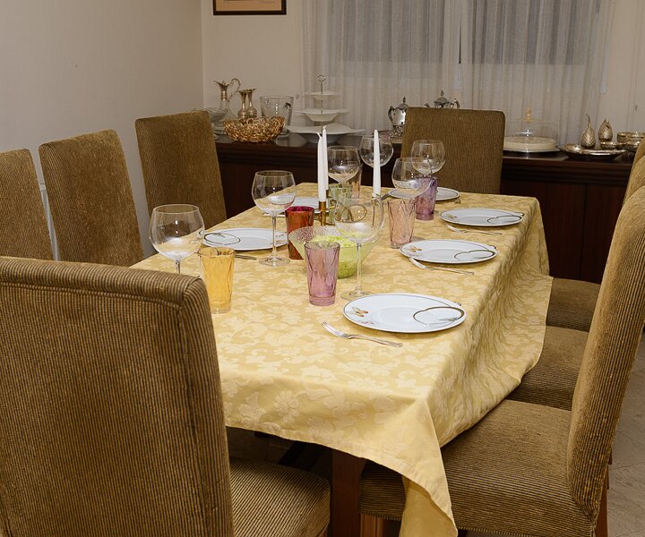 _DSC0033 The table set for Christmas eve dinner.