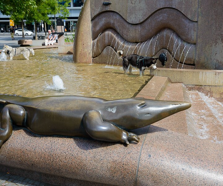 _DSC0020 At the Weltkugelbrunnen at Breitscheidplatz in Berlin.