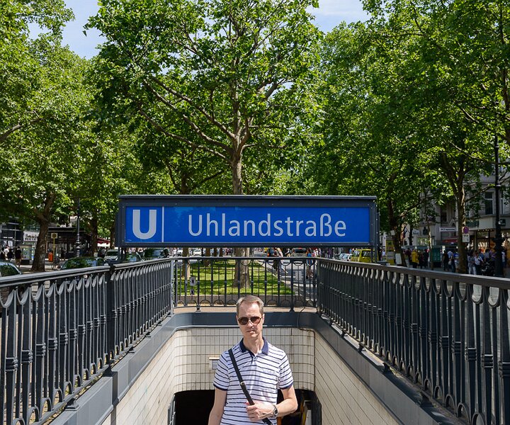 _DSC0026 Arto at a subway station on Kurfürstendamm.
