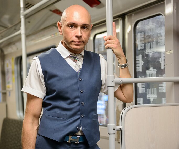 _DSC0033 Markos in the subway in Berlin.