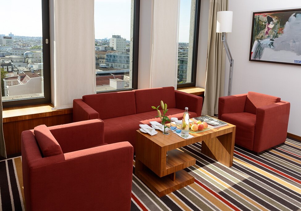Suite 1101 Views from suite 1101 at hotel Sofitel Berlin Kurfürstendamm.