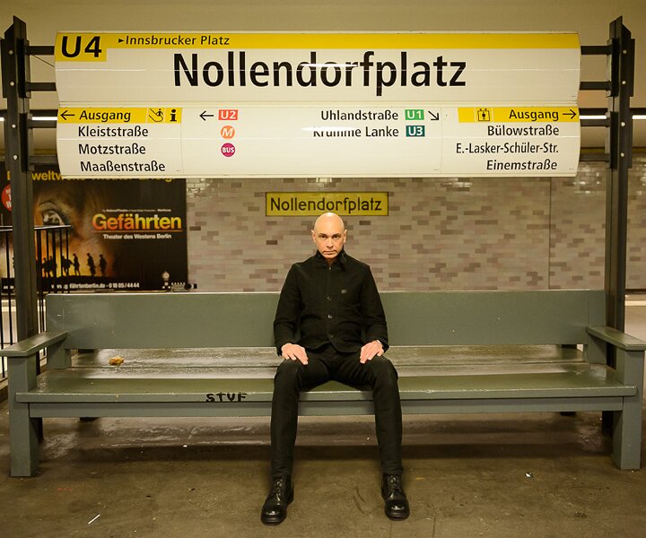 _DSC0019 Markos at the subway station at Nollendorfplatz.