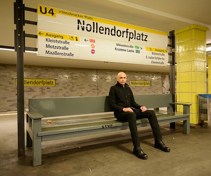 _DSC0020 Markos at the subway station at Nollendorfplatz.