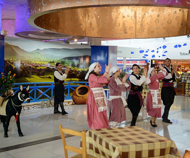 _DSC0001 Traditional Cypriot dance at Larnaca airport.
