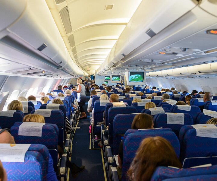 _DSC0042 In the cabin of the Airbus A330-300.
