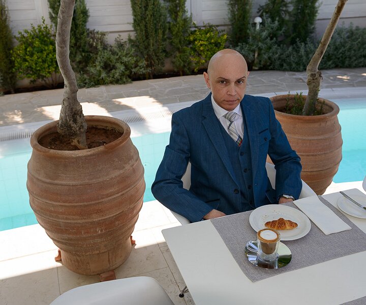 _DSC0007 Markos having breakfast at Alasia hotel.