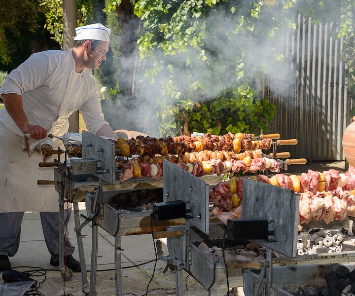 _DSC0020 Making the traditional Easter souvla at Alasia hotel.