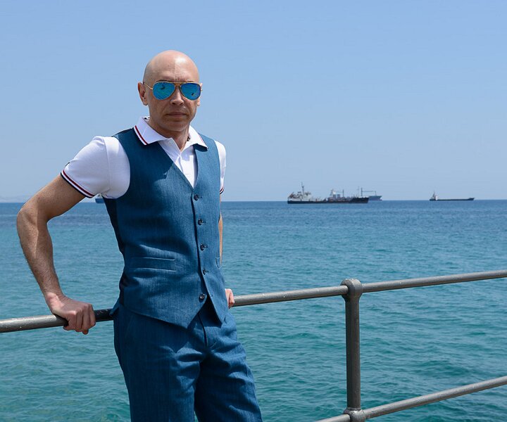 _DSC0143 Markos on a pier in Limassol.