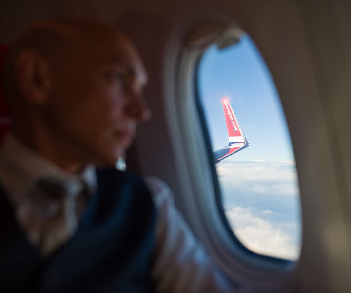 _DSC0032 Markos looking out from the window on the flight to Cyprus.