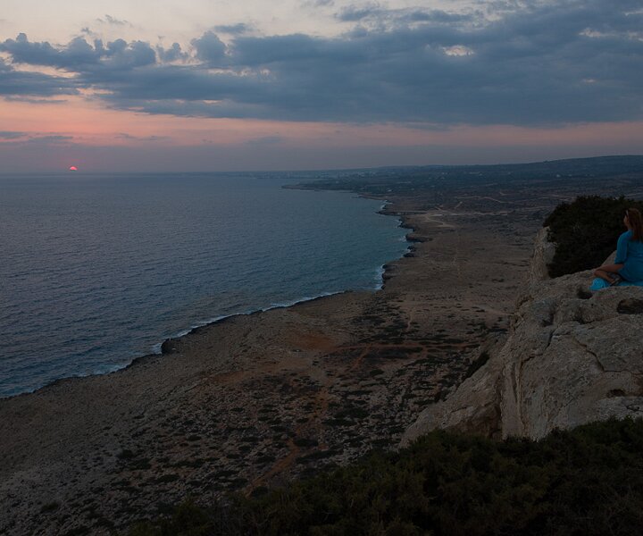 _DSC0096 Watching the sunset from the viewpoint at Cavo Greco.