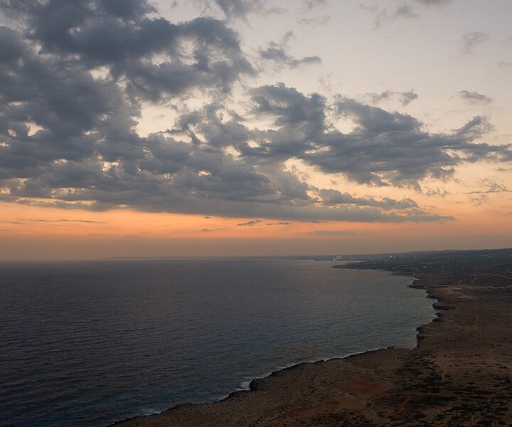 _DSC0111 At the viewpoint at Cavo Greco after sunset.