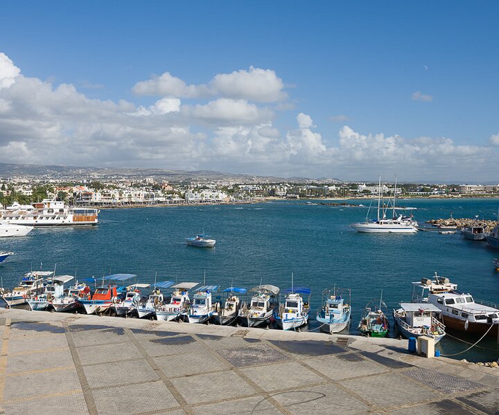 _DSC0040 View of the harbour in Pafos from the medieval castle.