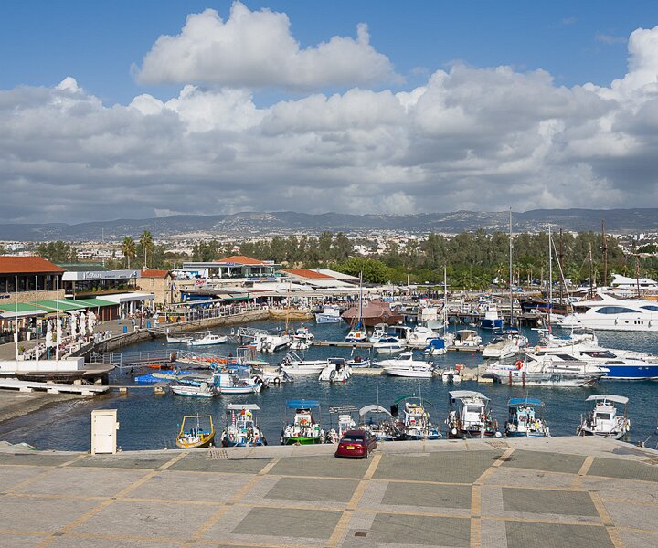 _DSC0041 View of the harbour in Pafos from the medieval castle.