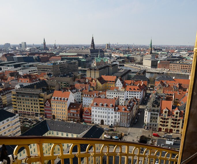 _DSC0034 View from the external winding staircase at the spire of Vor Frelsers Kirke (Church of Our Saviour) in Copenhagen.