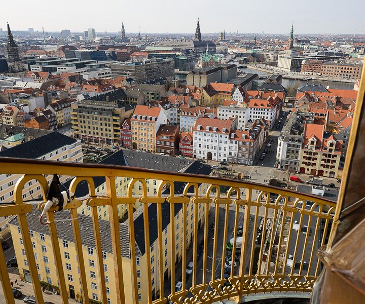 _DSC0035 View from the external winding staircase at the spire of Vor Frelsers Kirke (Church of Our Saviour) in Copenhagen.