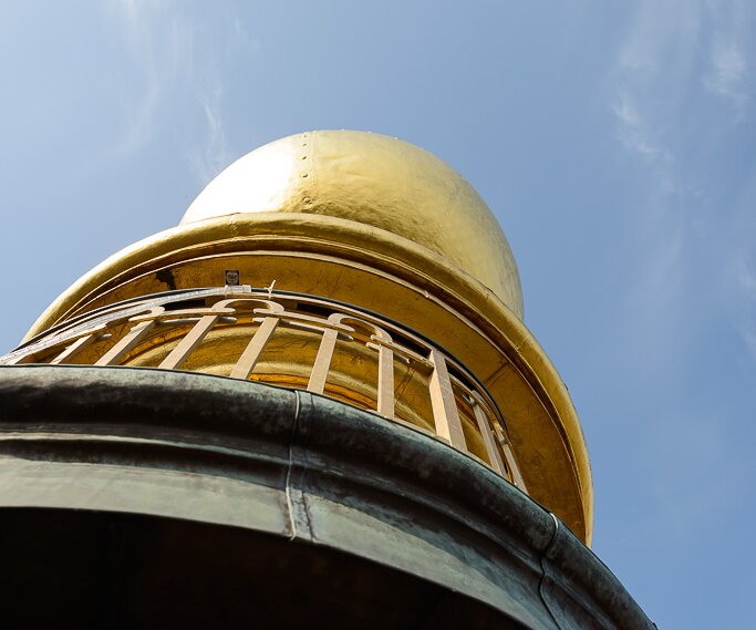 _DSC0037 At the top of the spire of Vor Frelsers Kirke (Church of Our Saviour) in Copenhagen.