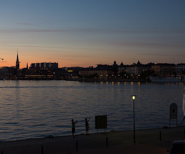 _DSC0029 View of Stockholm city at dusk, late evening in July.