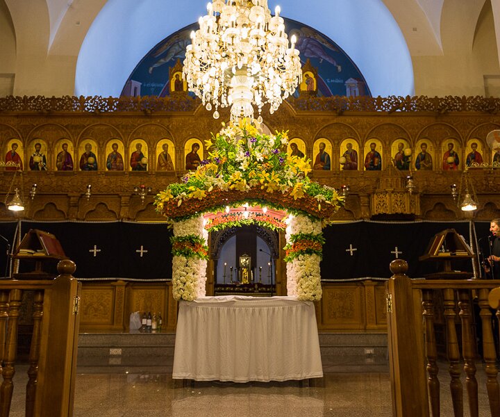 _DSC0041 The epitaphios in the church in Limassol on Good Friday.