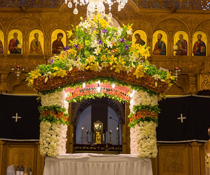 _DSC0043 The epitaphios in the church in Limassol on Good Friday.