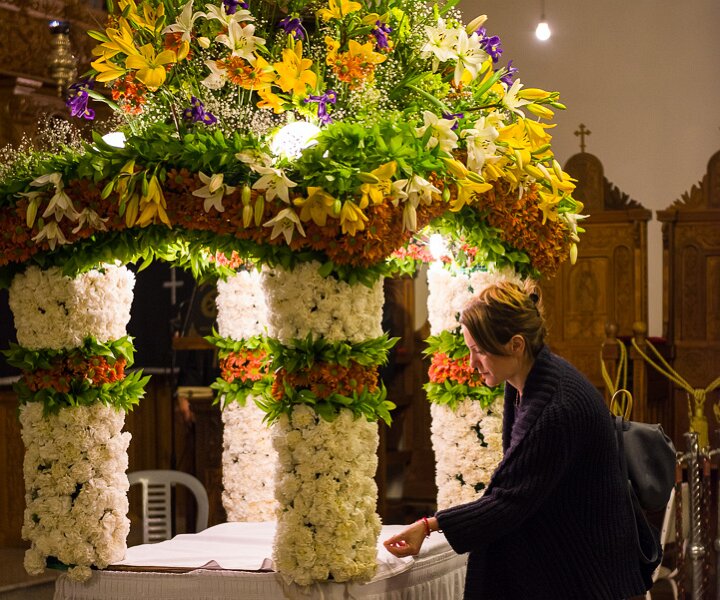_DSC0053 At the epitaphios in the church in Limassol on Good Friday.