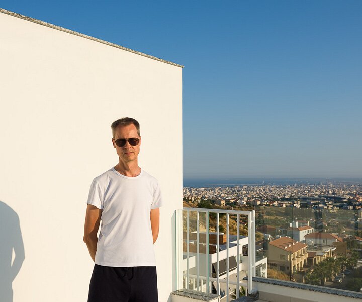 _DSC0002 Arto on the roof terrace in Limassol.