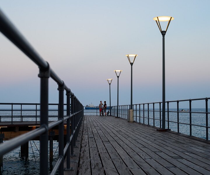 _DSC0155 By the seaside promenade in Limassol at dusk.