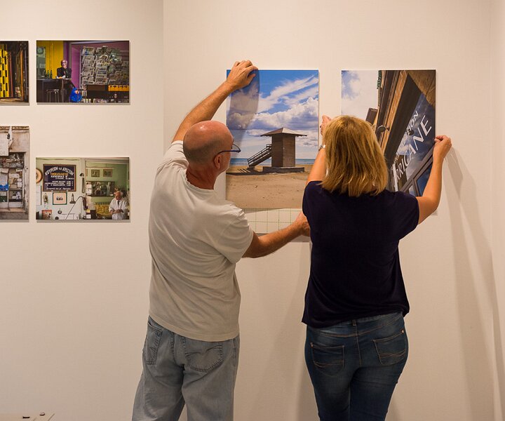 _DSC1777 Setting up photos for the photo exhibition.