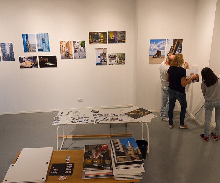 _DSC1787 Setting up photos for the photo exhibition.