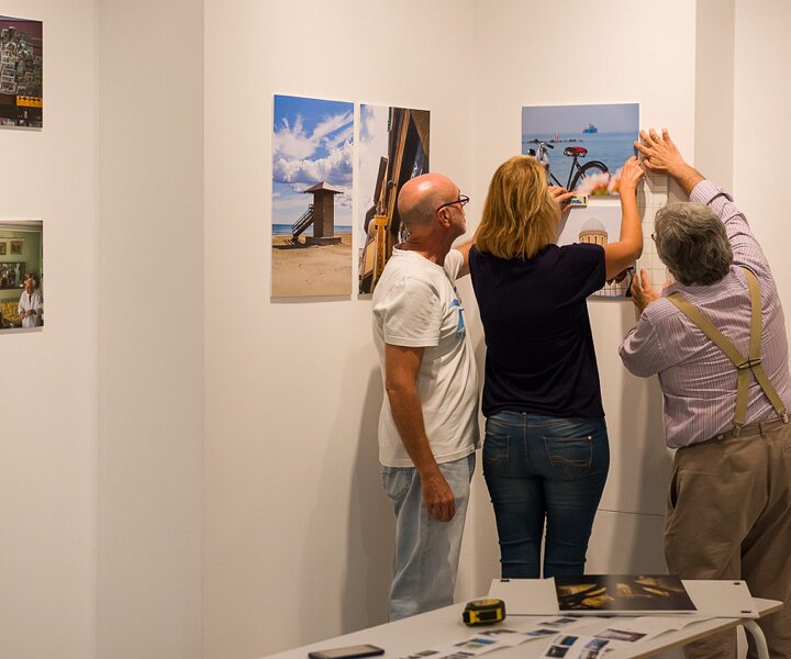 _DSC1788 Setting up photos for the photo exhibition.