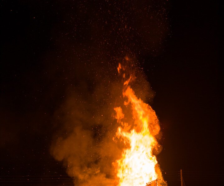 _DSC1063 The traditional bonfire on Holy Saturday.
