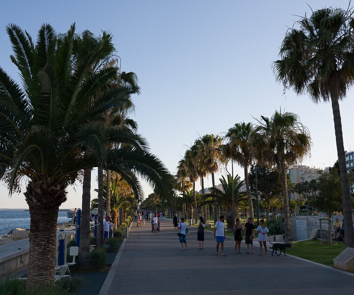 _DSC4151 At Limassol seaside promenade at sunset.