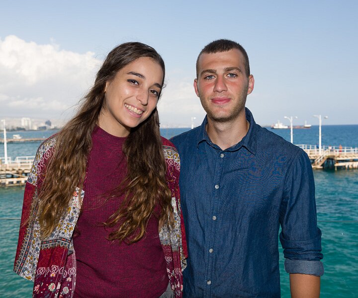 _DSC7108 Ingrid and Iakovos at a restaurant in Limassol.