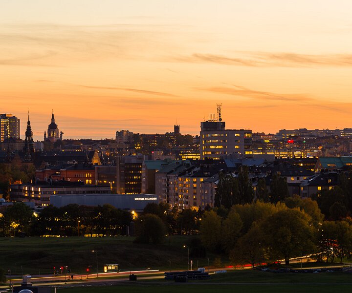 _DSC9869 View of Stockholm from Gärdet at sunset.