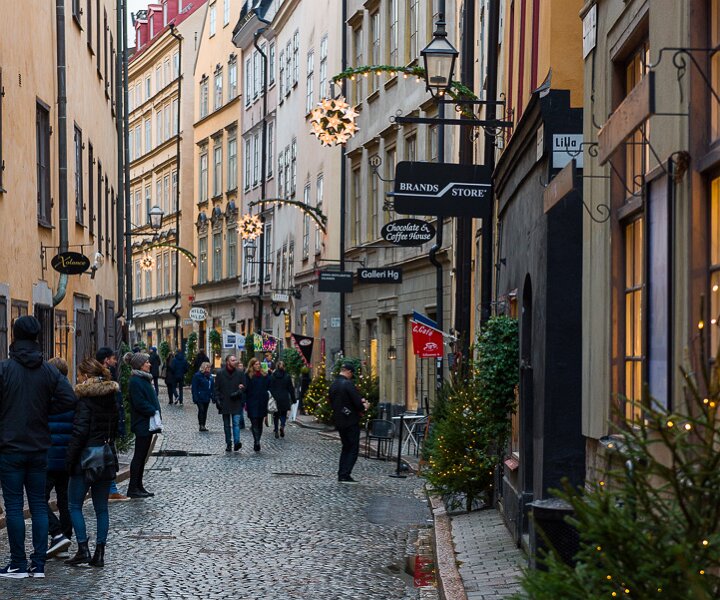 _DSC0302 Walk in the old town of Stockholm in December.