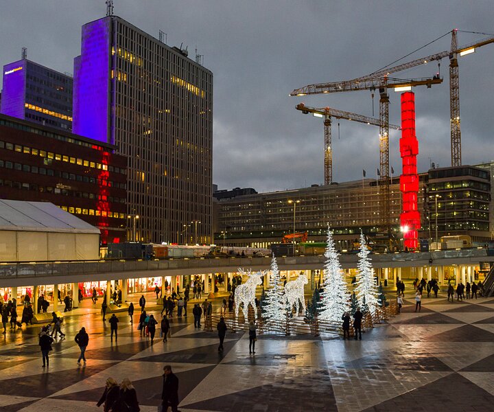 _DSC0347 At Sergels Torg with Christmas decorations in early December.