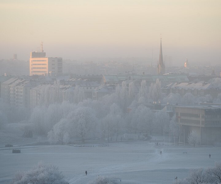 _DSC1508 View at Gärdet on a cold and foggy day in January.