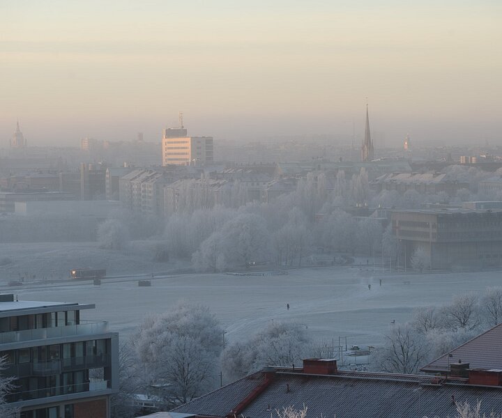 _DSC1510 View at Gärdet on a cold and foggy day in January.