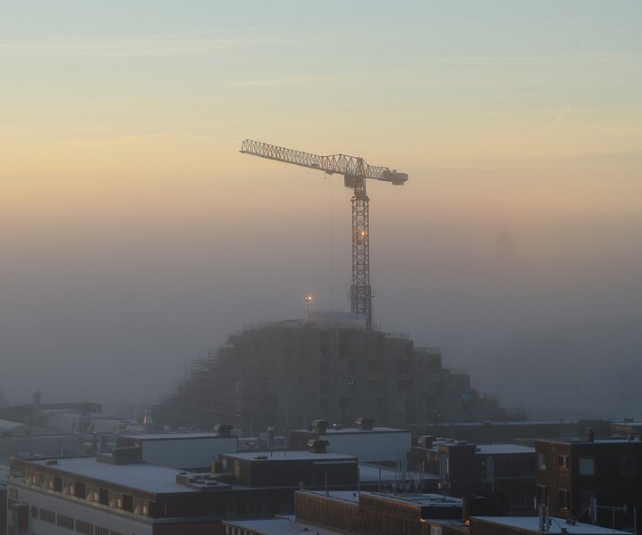 _DSC1515 View at Gärdet on a cold and foggy day in January.