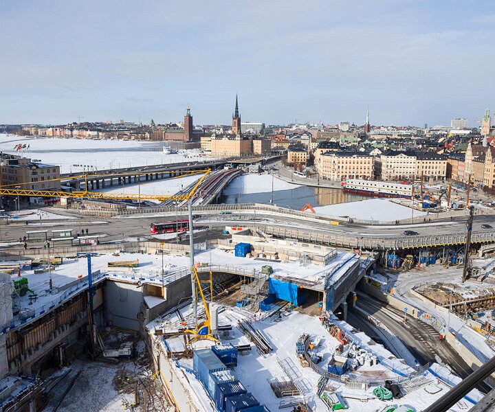 _DSC1756 View of Stockholm and the construction works at Slussen.