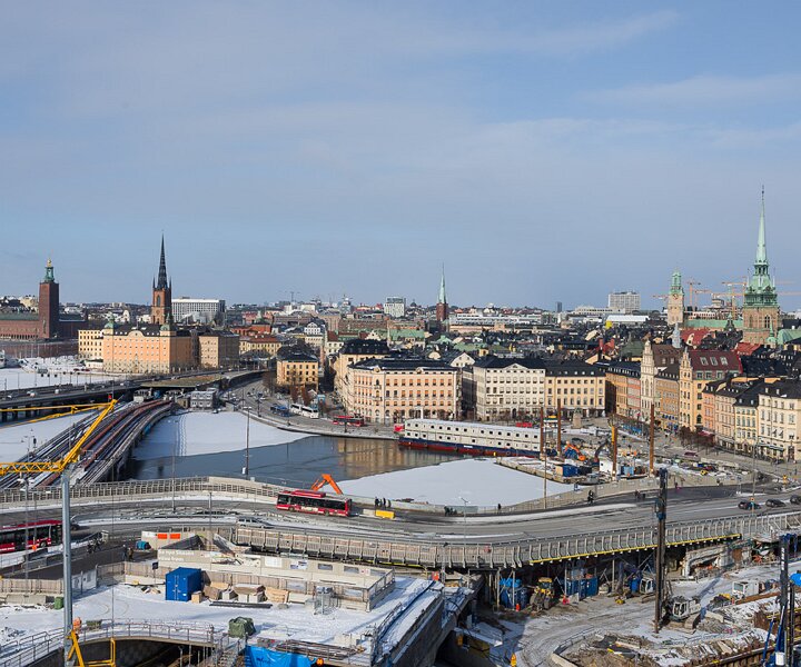 _DSC1758 View of Stockholm and the construction works at Slussen.