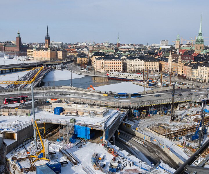 _DSC1761 View of Stockholm and the construction works at Slussen.